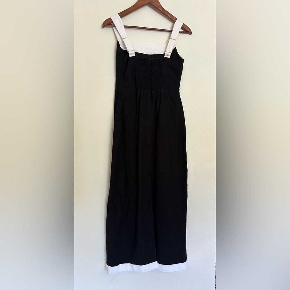 Abercrombie & Fitch Black and Cream Midi Dress - Picture 2 of 6